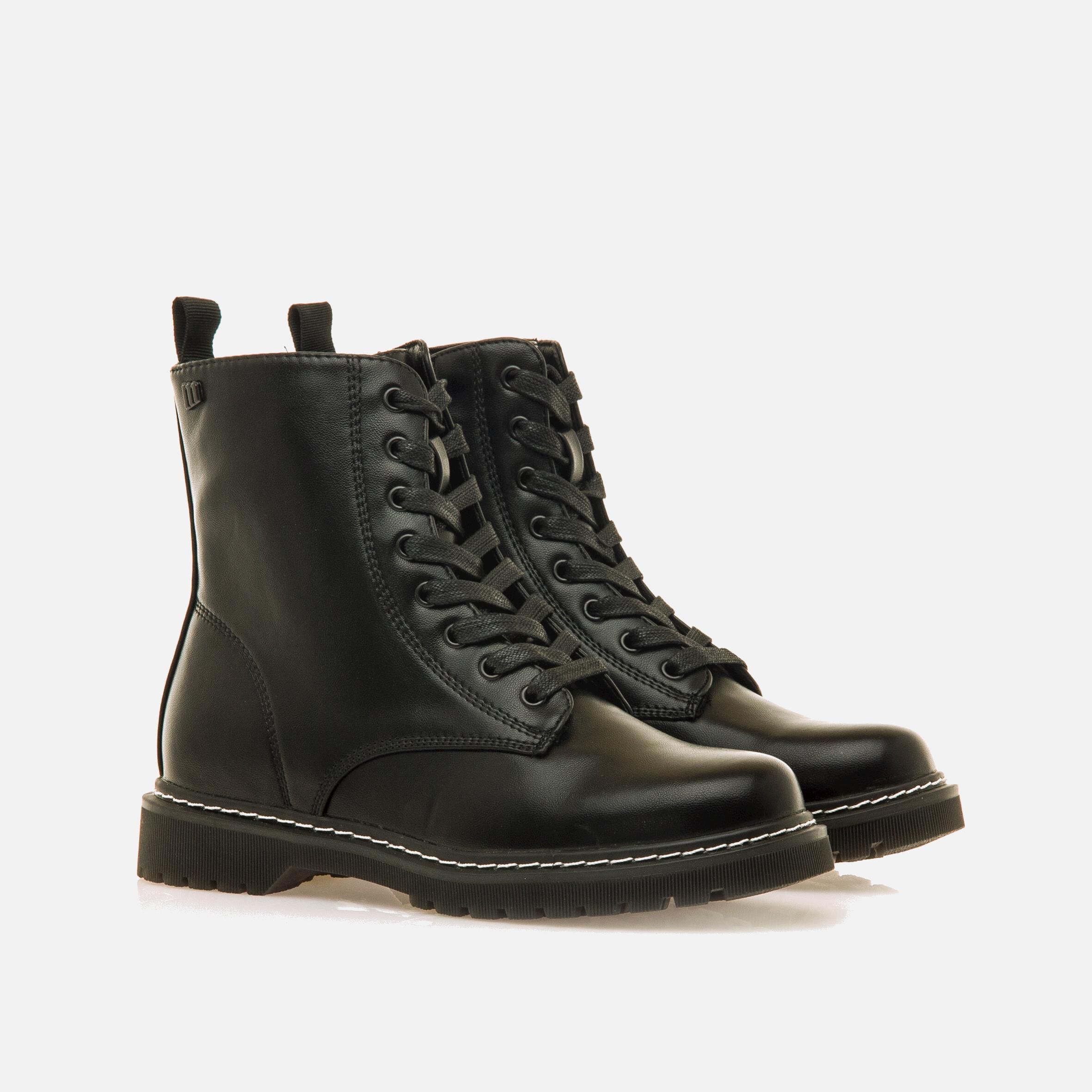 Buy STORM black 58680 FLAT ANKLE BOOTS Mtng for WOMAN